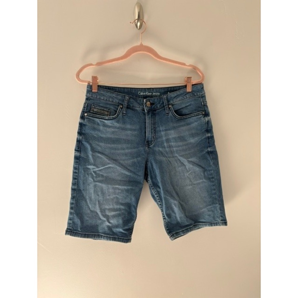 Calvin Klein Jeans Womens City‎ Short Medium Wash Denim Bermuda Shorts Size 8